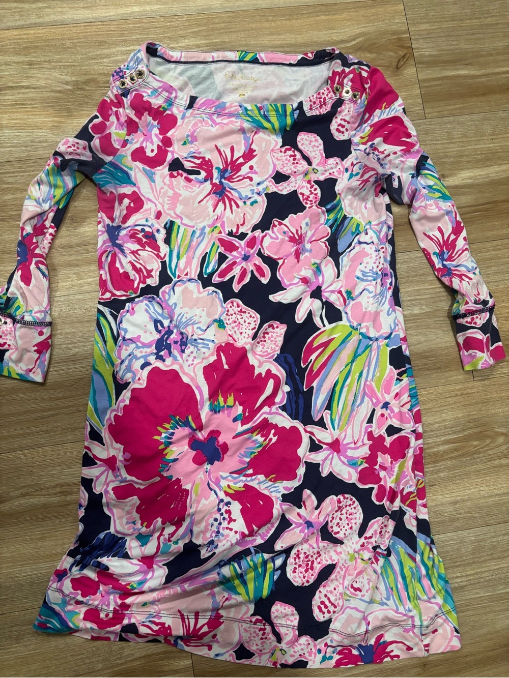 Lilly Pulitzer Pink Navy Floral dress